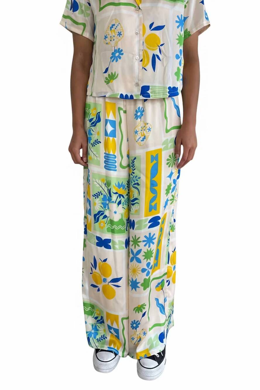 NEW ADRIENNE ines full-length pants in multi